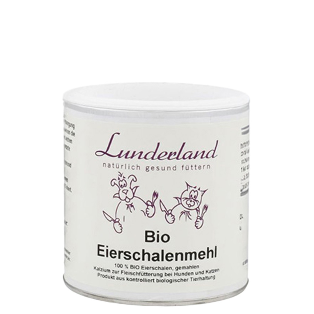 Bio Eierschalenmehl, Eierschalenmehl, Mehl, Katzenfutter-Zutat, Lunderland
