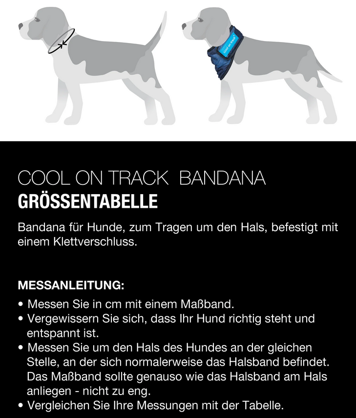 Hundehalsband, Klingband, Bandana, Hundeaccessoire, Kühlband