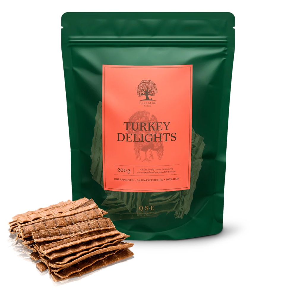 Turkey Delights, Hunde-Leckerlies, 200 g, getreidefrei, grünes Beutel