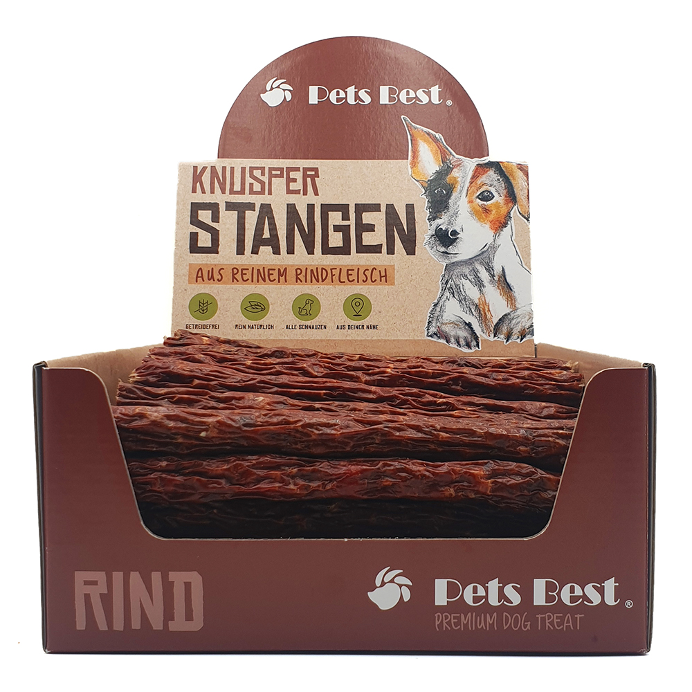 Rindfleisch, Kausnacks, Hundesnack, Dörrfleisch, Knusprige Stangen