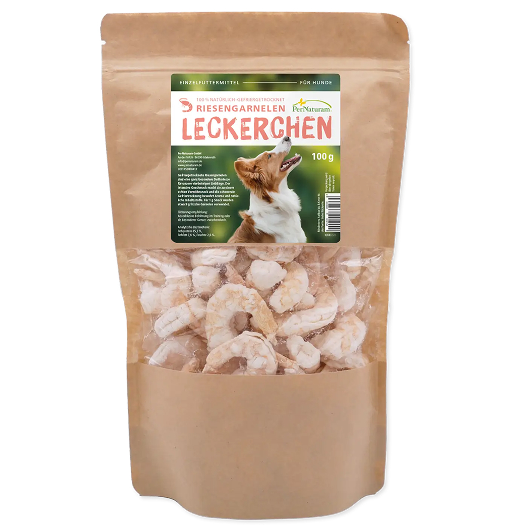 Kauartikel, Hundesnack, Riesen Garnelen, Trockensnack, Leckerlchen
