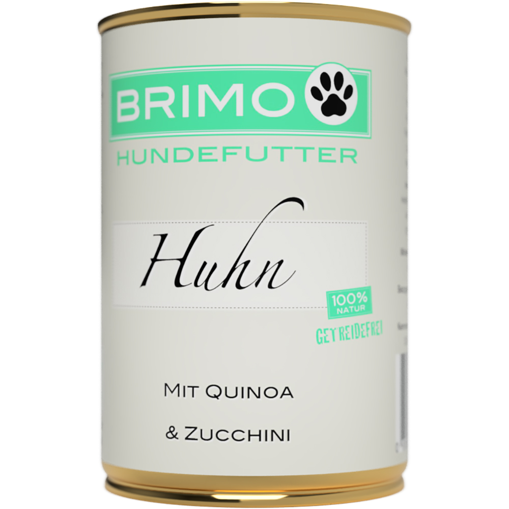 Hundefutter, Huhn, Quinoa, Zucchini, Dosenprodukt
