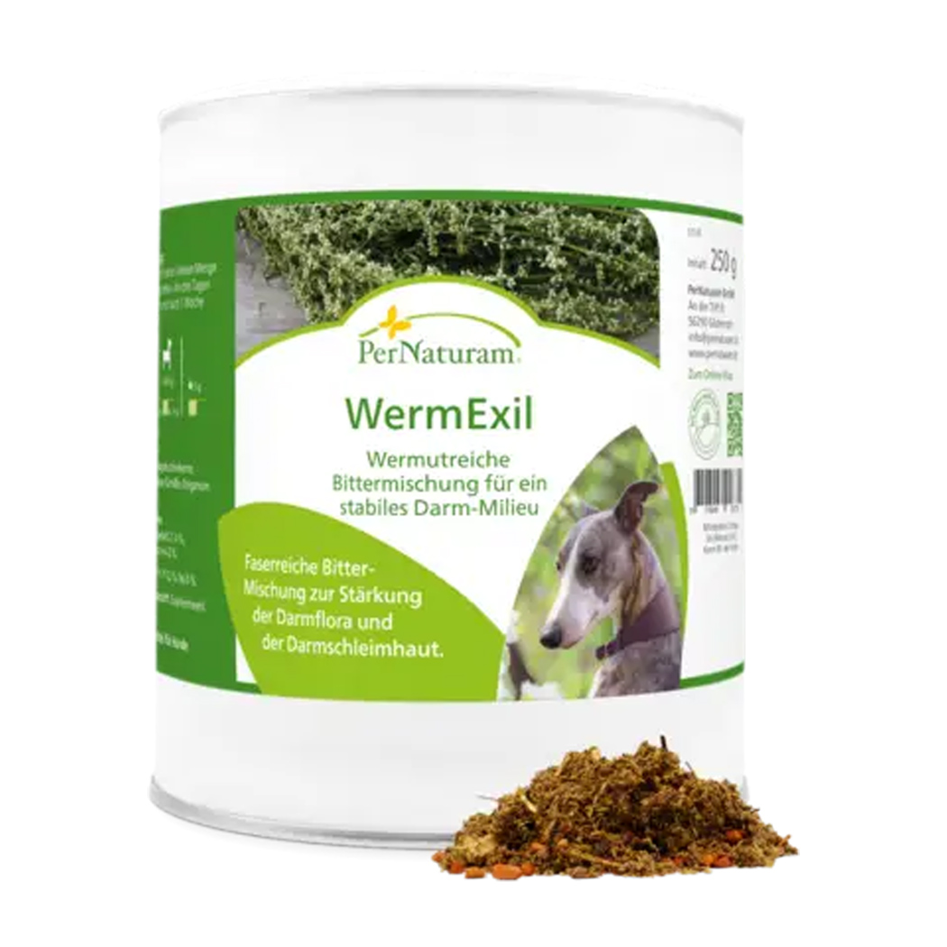 Hundefutter-Ergänzung, Kräutermischung, Darmflora, Pulver, Dose