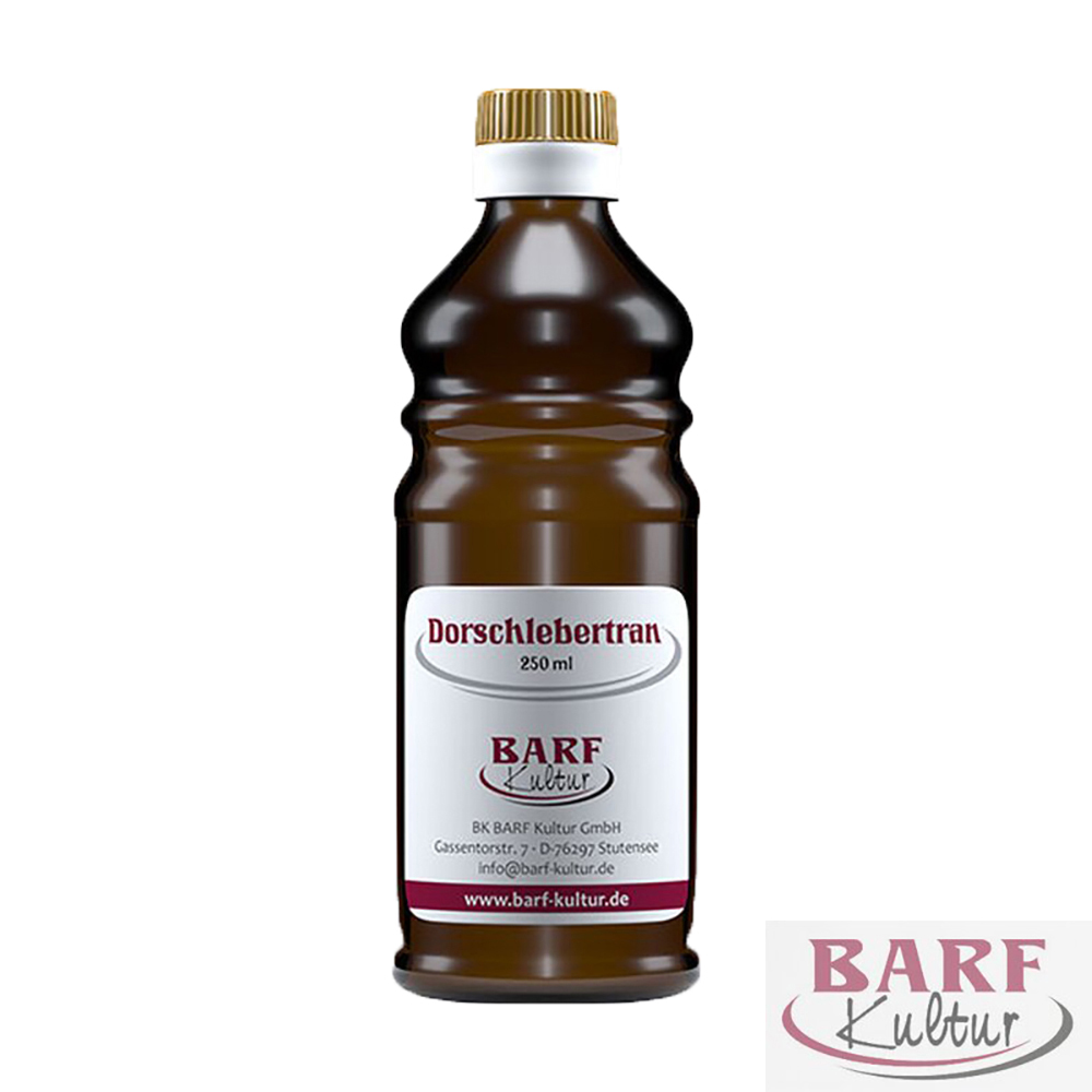 Barf Kultur Dorschlebertran mit Vitamin E 250ml Essen, Würzen, Sirup, Flasche