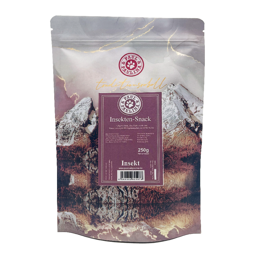 Insect Snack, Insekten-Snack, Pellet, 250g, Beutel