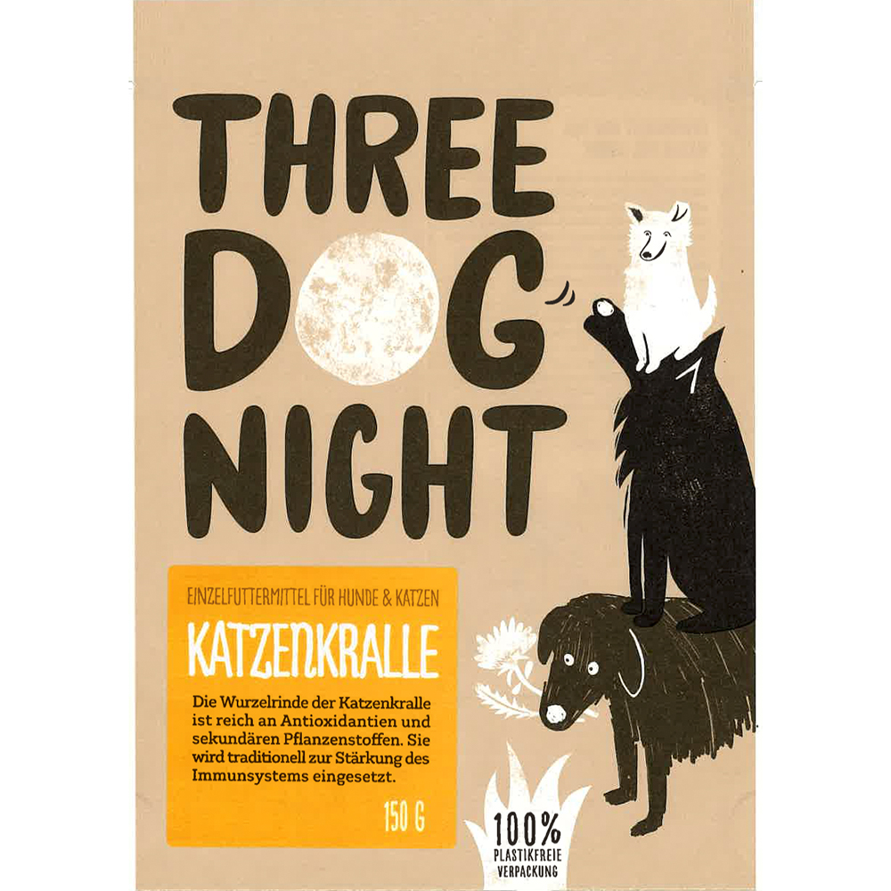 DHN Katzenkralle 150g fein gemahlen Werbung, Plakat, Bär, Säugetier, Tierwelt