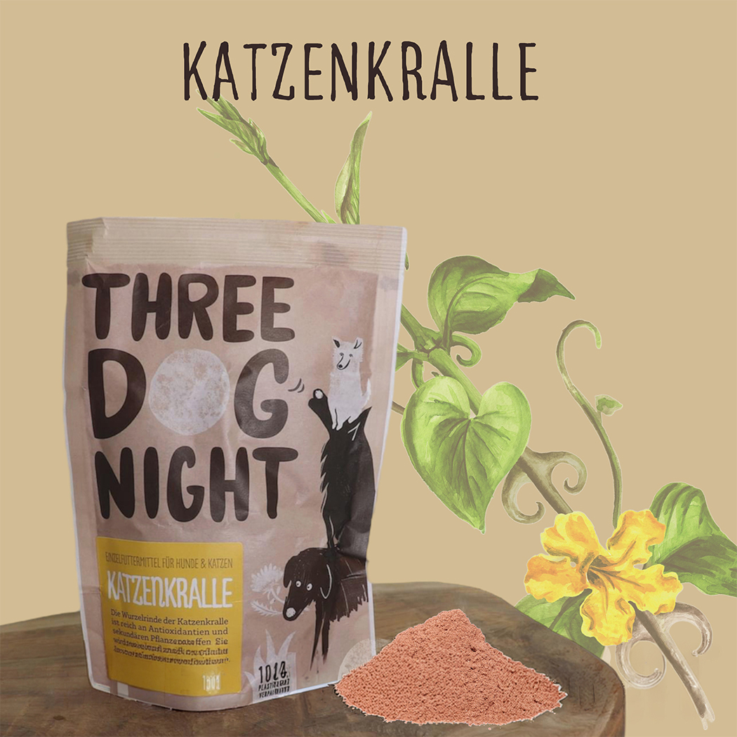 Katzenkralle,  Katze,  Hund,  Trockenfutter,  Pulver