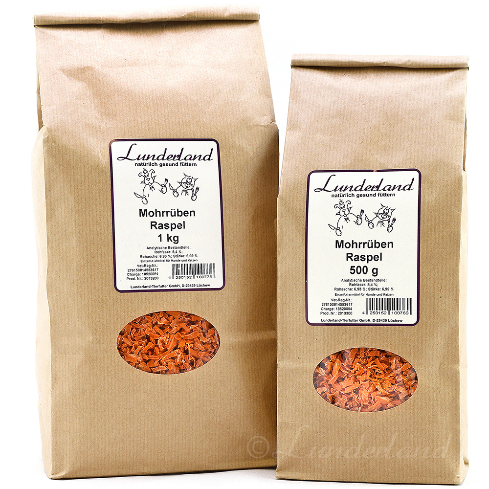 Mohrrüben Raspel, Raspel, 1 kg, 500 g, Lunderland