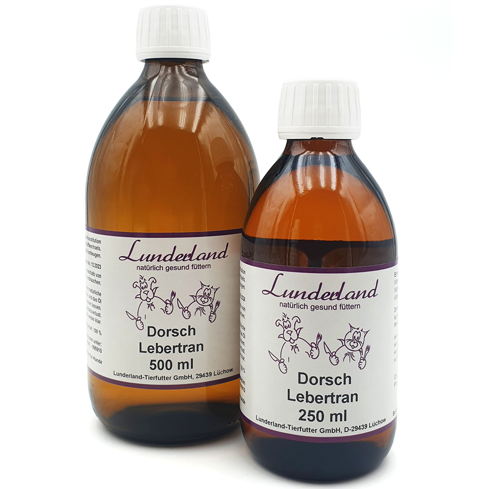 Lunderland Dorschlebertran in 250ml oder 500ml Essen, Würzen, Sirup