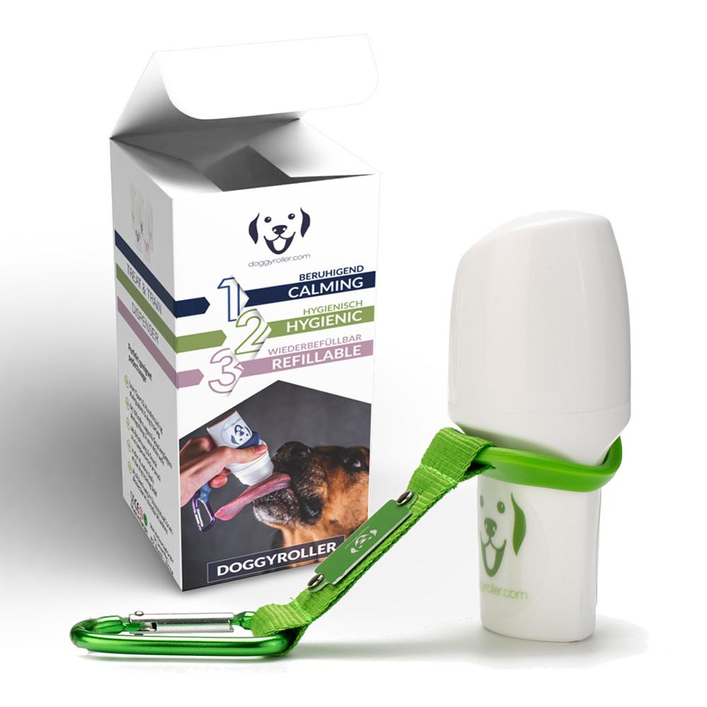Doggyroller mit Karabinerhalterung grün