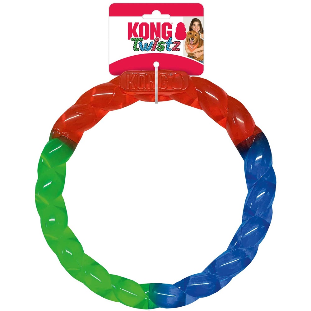 KongTwistz, Hundenspielzeug, geflochtene ring, mehrfarbig, Gummi-Spielzeug