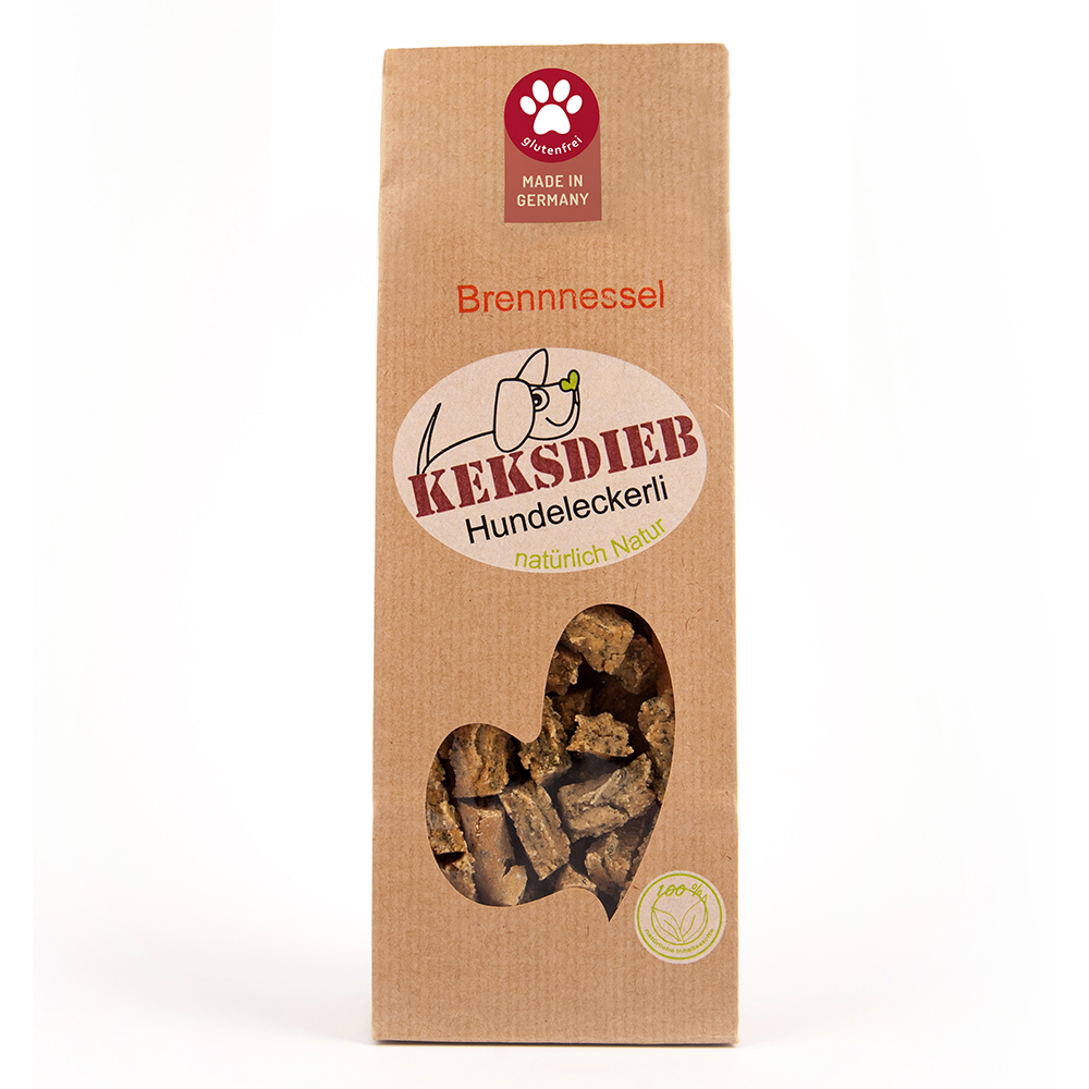 KEKSDIEB Hundekekse Brennnessel-Sticks 100g Tüte Essen, Süßigkeiten