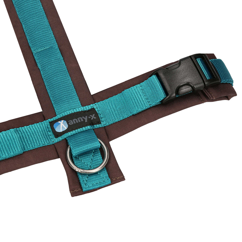 anny-x Brustgeschirr Fun braun petrol - XL