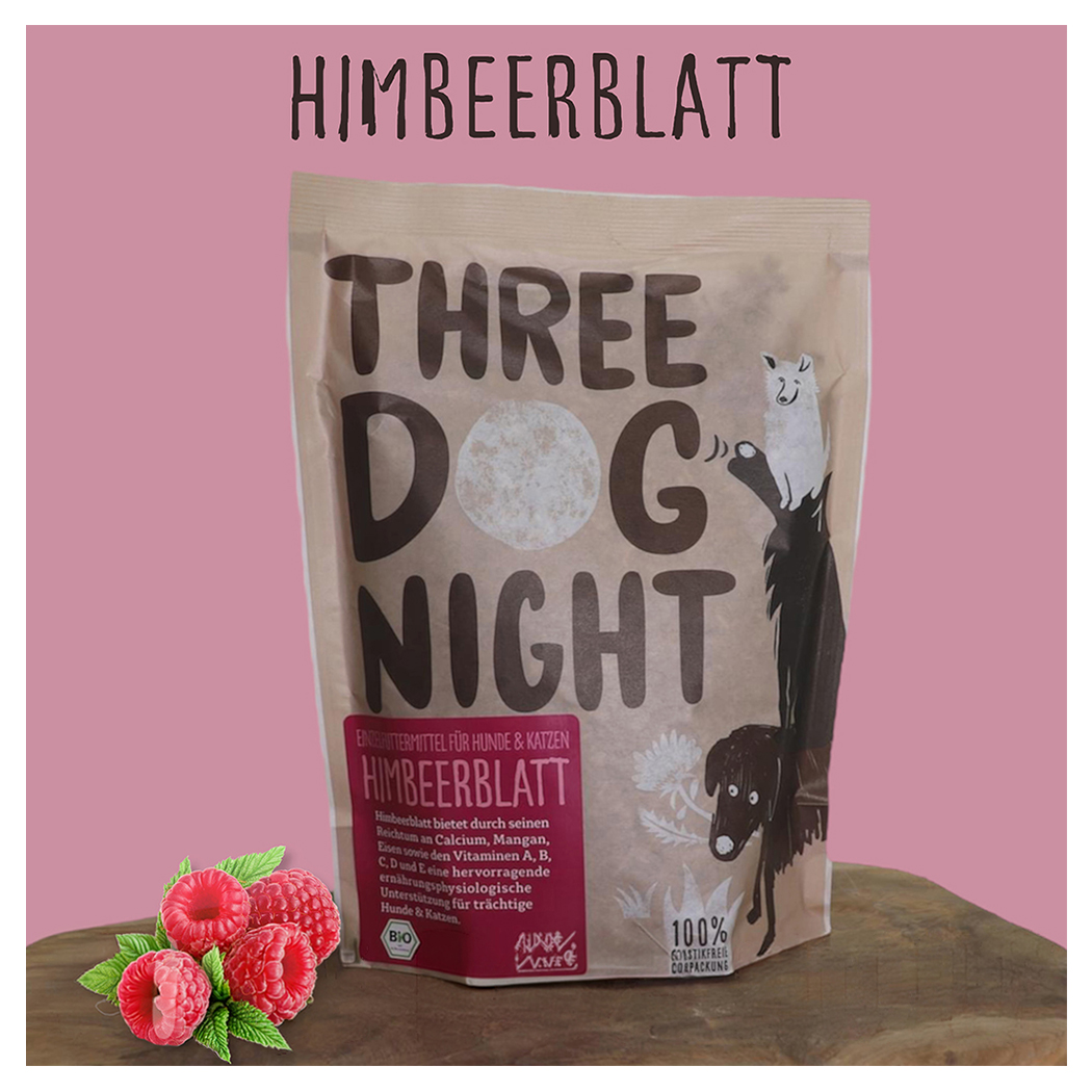 Hundefutter, Three Dog Night, Himbeerblatt, Bio, Kalorienarm