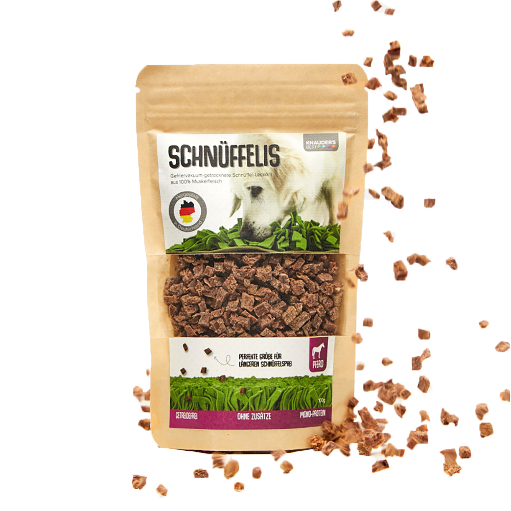 KNAUDERS BEST Schnüffelis Pferd - Schlauer Snack 100g Kräuter, Pflanze