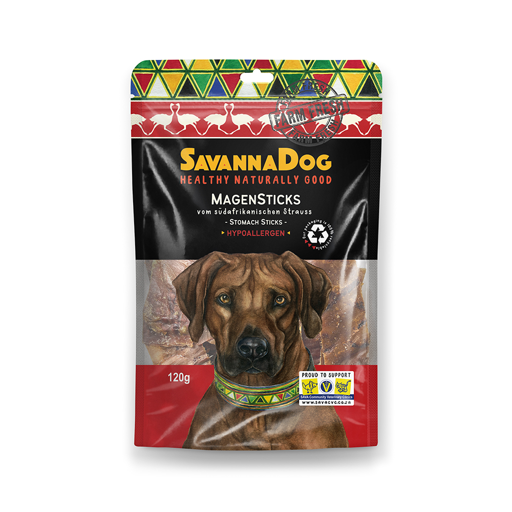 SavannaDog Strauss Magensticks 120g