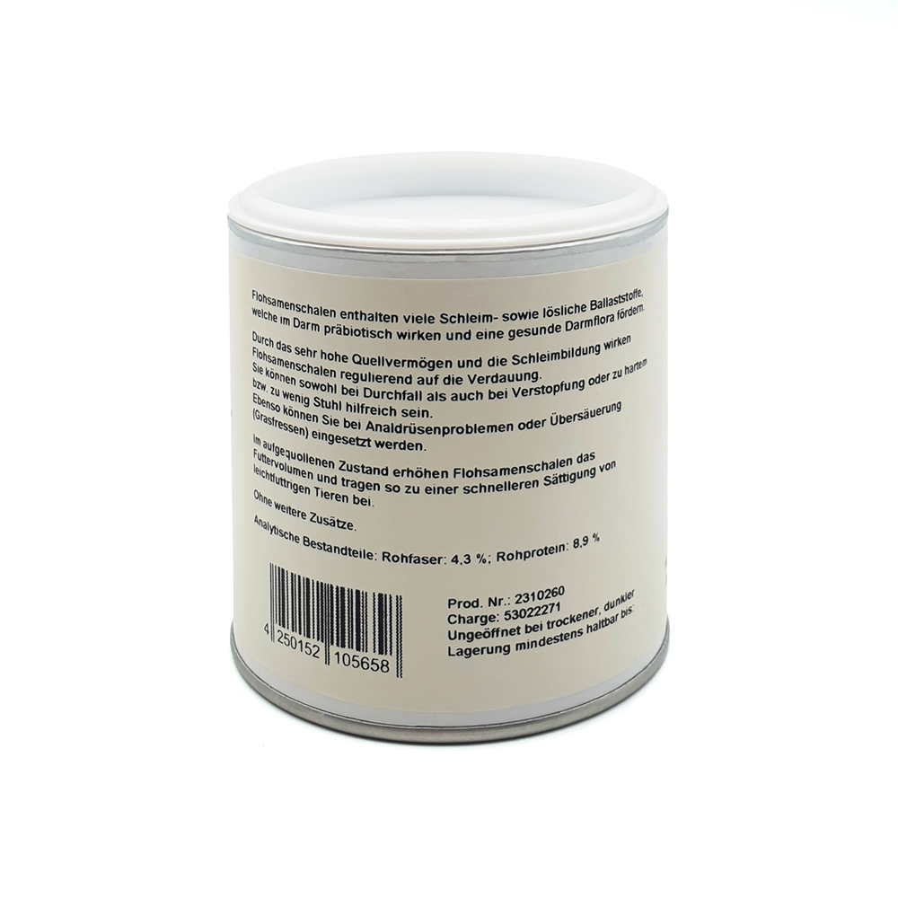 Konsistenz-Behälter, Bundlesiegel, Dosenverpackung, Textdruck, Barcode