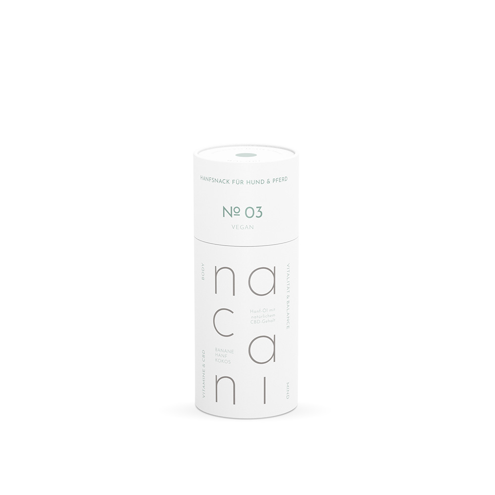 Nacani No3 vegan Hanfsnack 120g oder 360g bzw. 60 Kugeln oder 180 Kugeln Zylinder