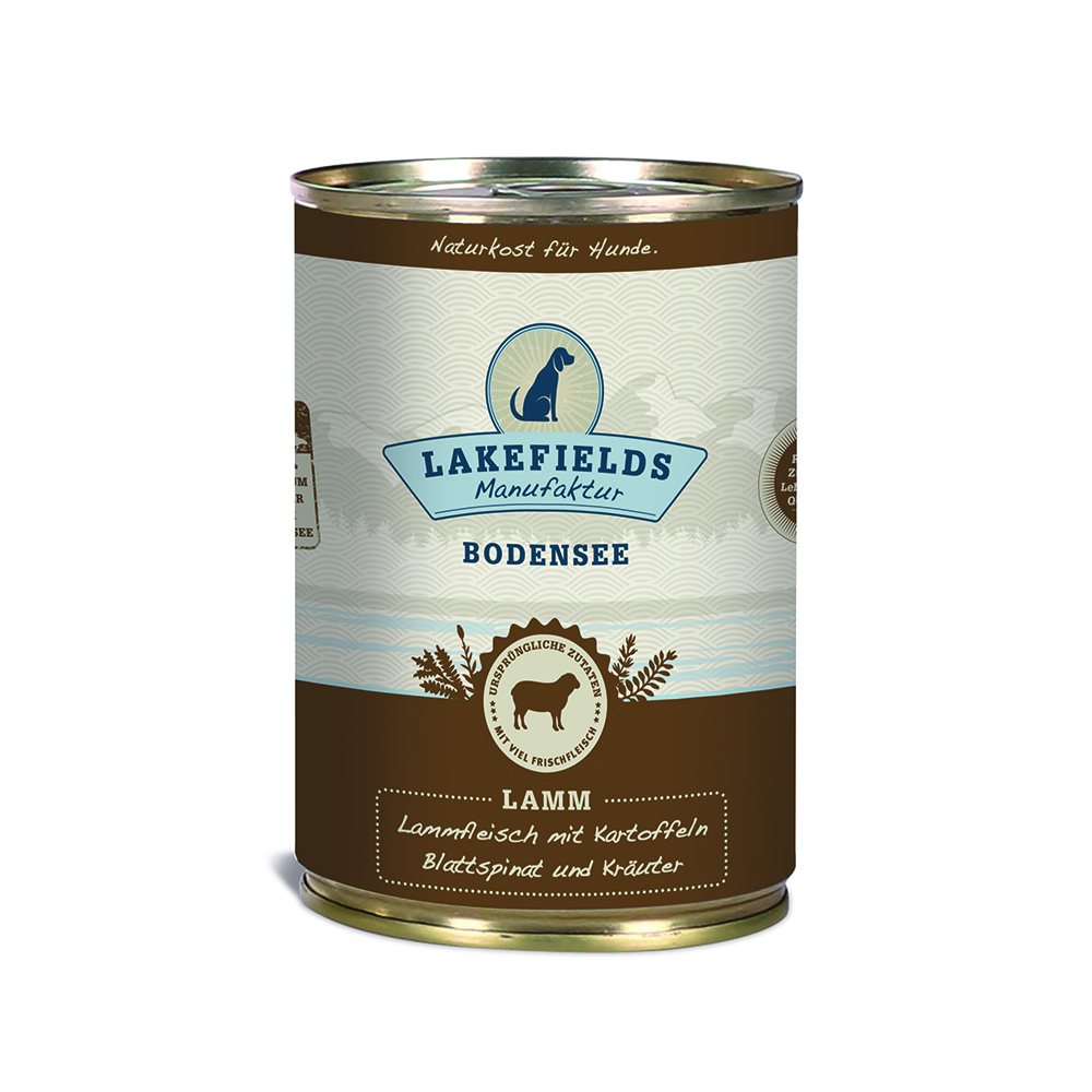 Lakefields Dosenfleisch-Menü Lamm - 200g, 400g oder 800g Zinn, Kann
