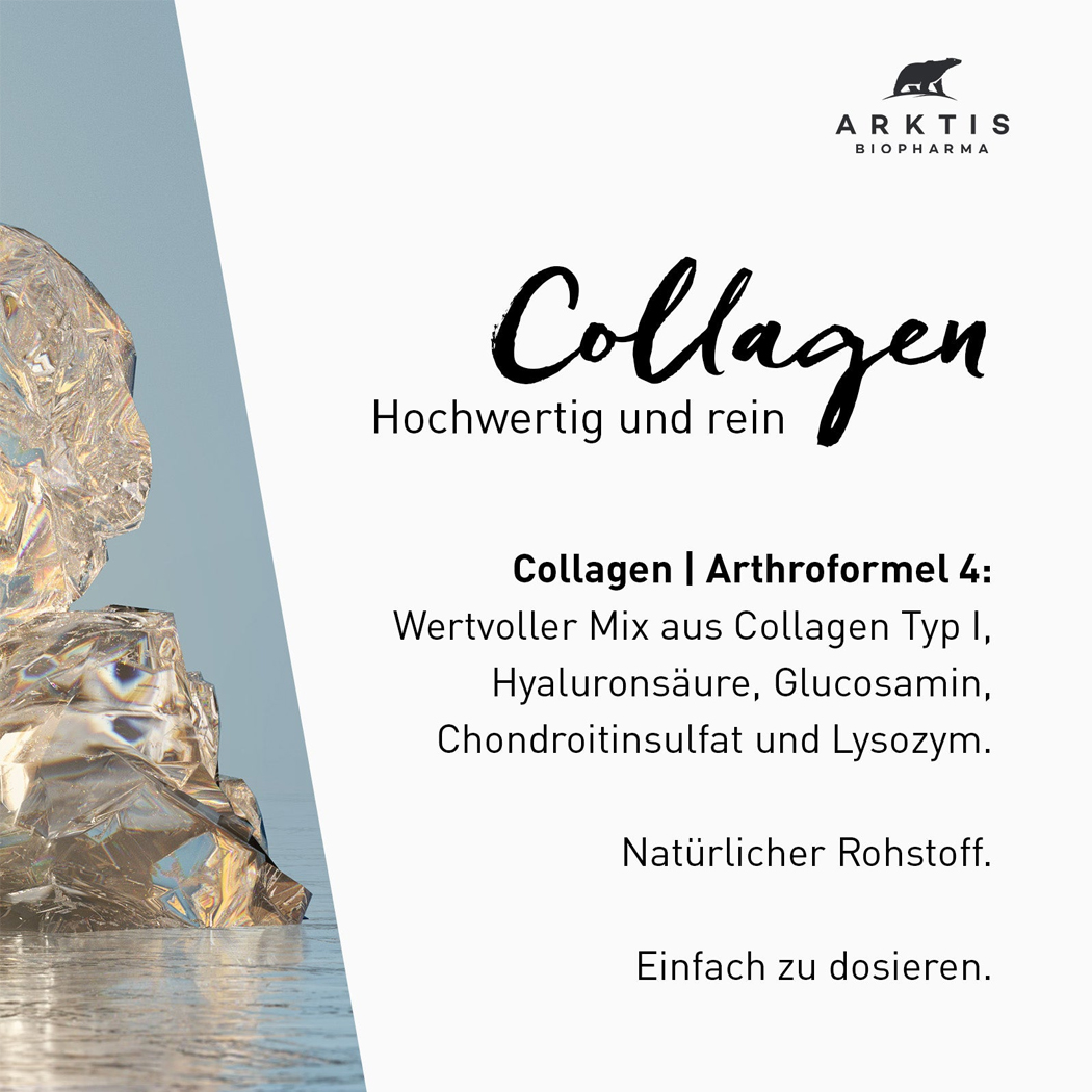Collagen, Arthroformel, Hyalurosäure, Glucosamin, Lysozym