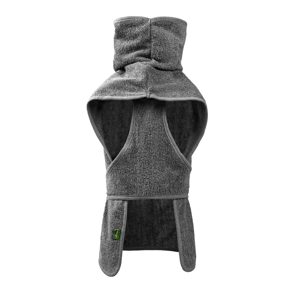 Winterweste, Kapuzenschnitt Weste, Fleece, Offener Rücken, Verstellbarer Gürtel