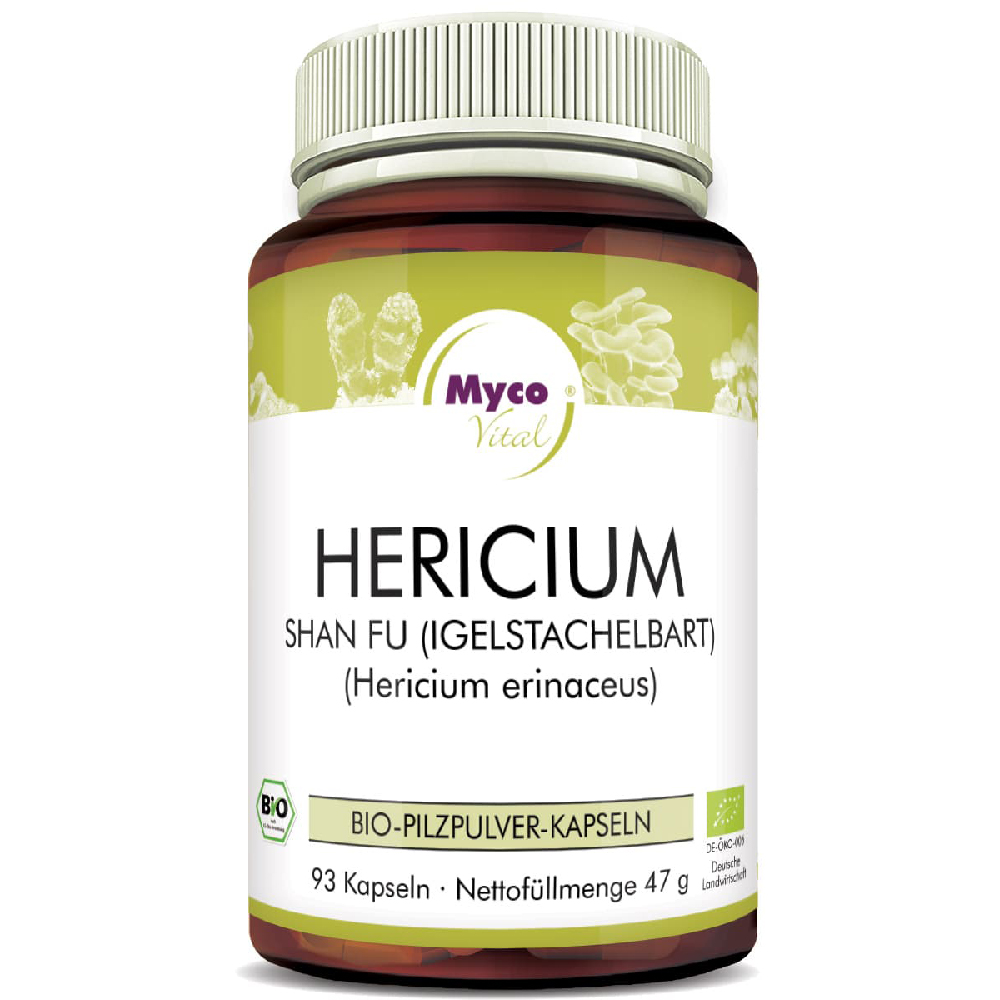 Hericum, Kapseln, Bio, Pilzpulver, Hericium erinaceus