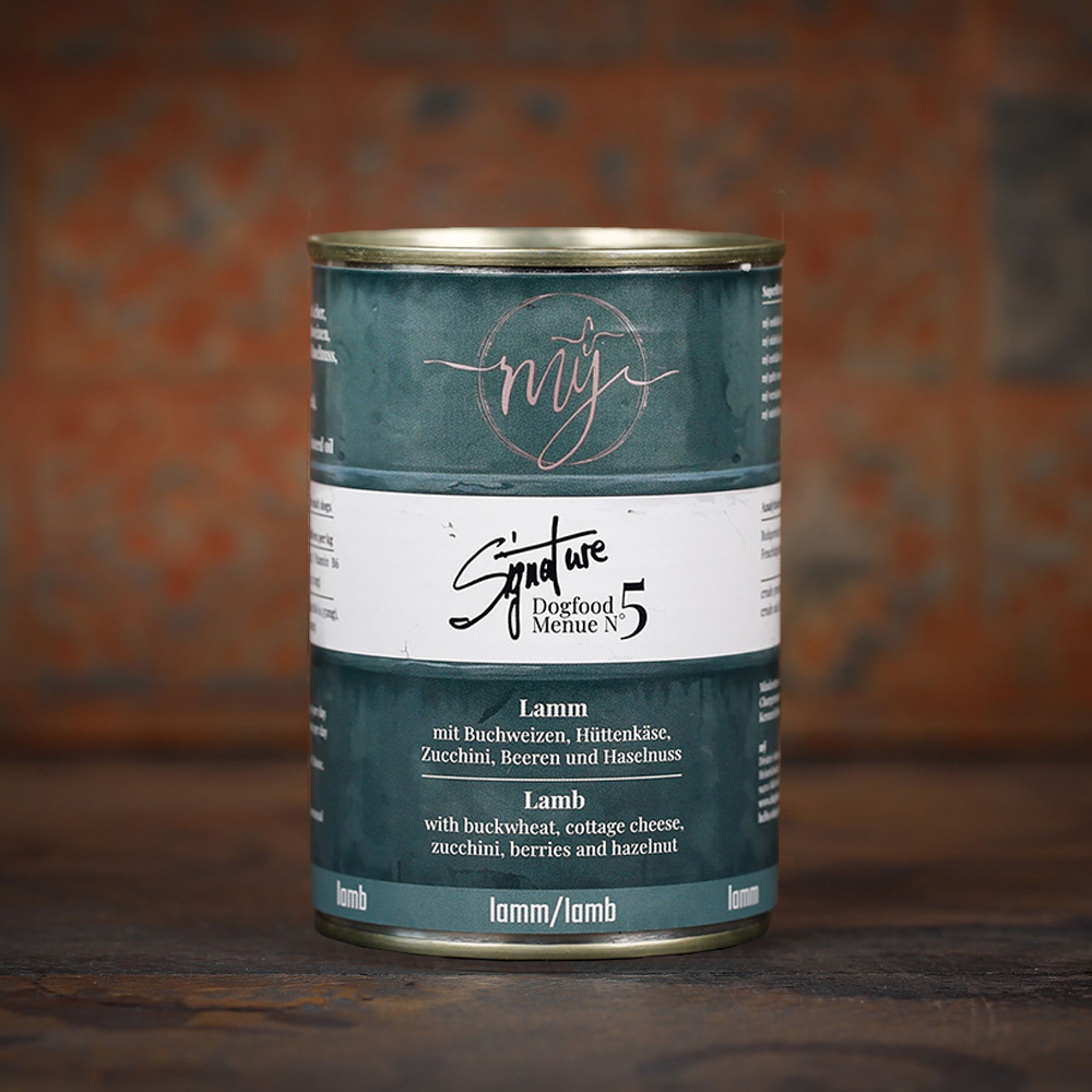 Dosenfutter, Lamm, Lammfleisch, Hundfutter, Menue No 5