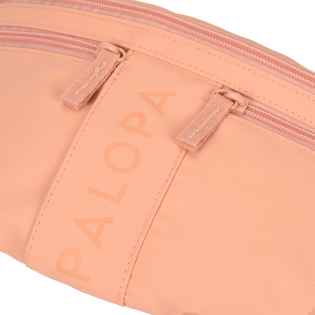 crossbody, peach, peach-pink, zipped-pouch, duffel-style