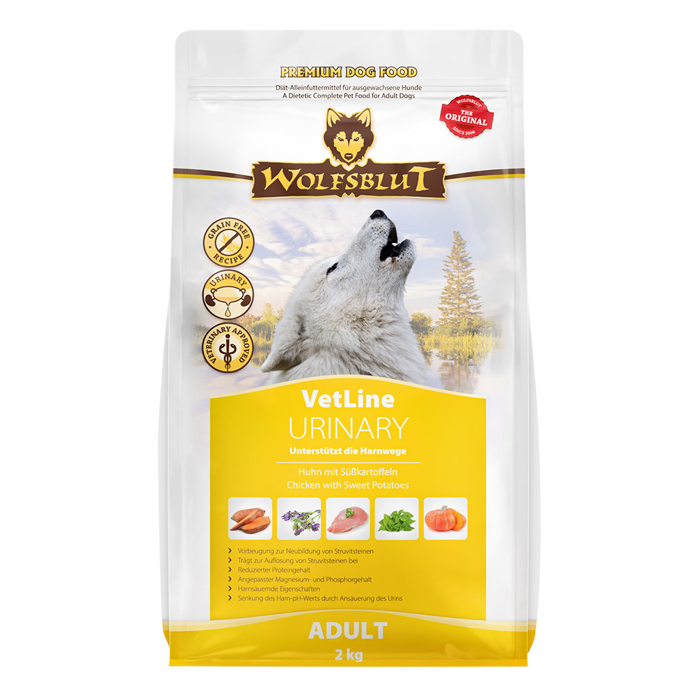 Wolfsblut Vetline Trockenfutter Urinary 2kg - Struvit - Huhn