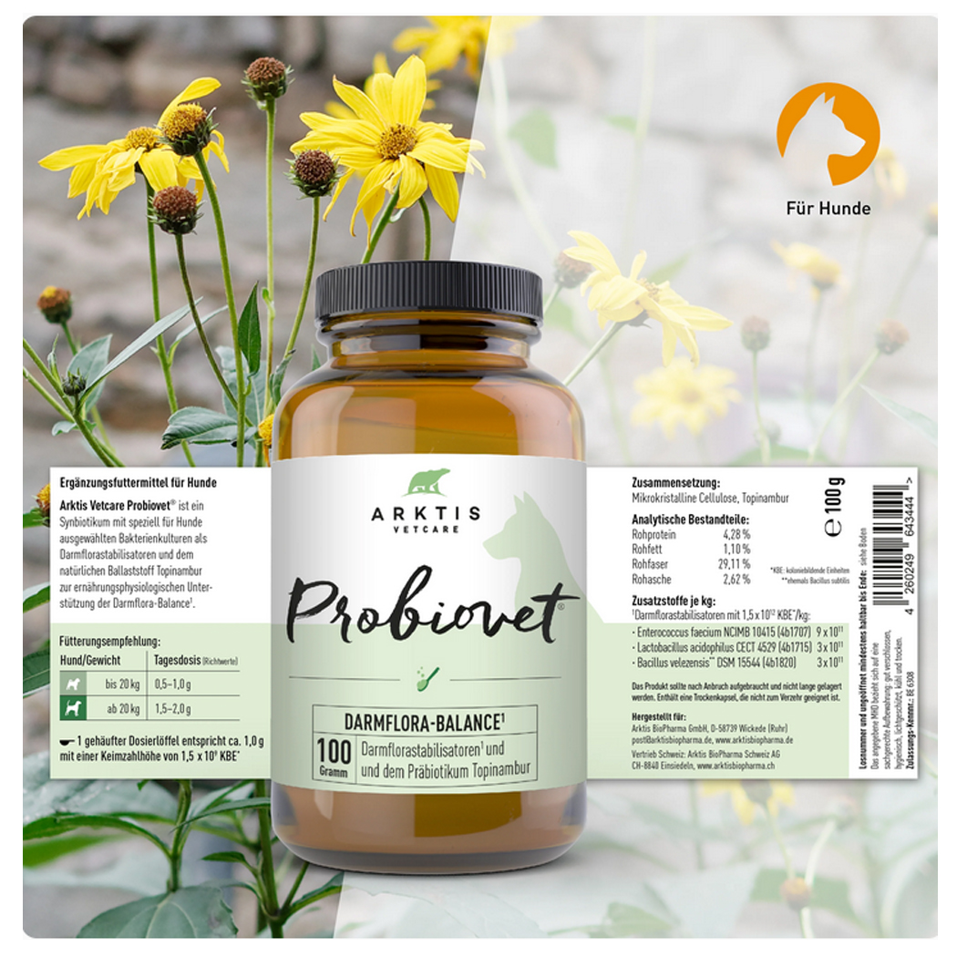 Darmflora-Balance, Probiotikum, Hundennahrung, Ergänzungsfutter, Kapseln