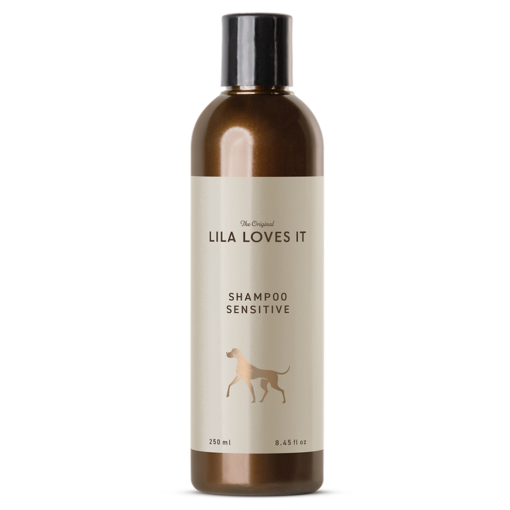 shampoo, empfindlich, braune flasche, pump-spender, hund silhouette