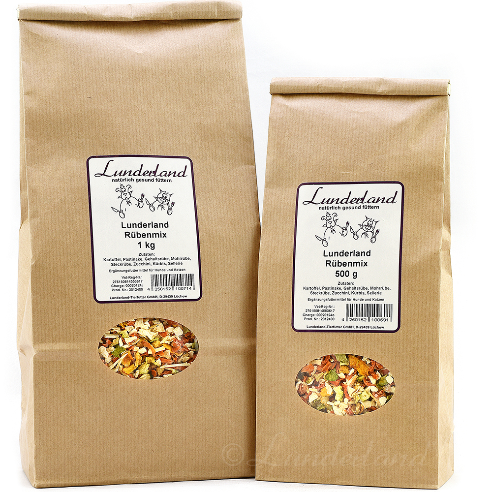 Lunderland Rübenmix getreidefrei 1kg Essen, Produzieren