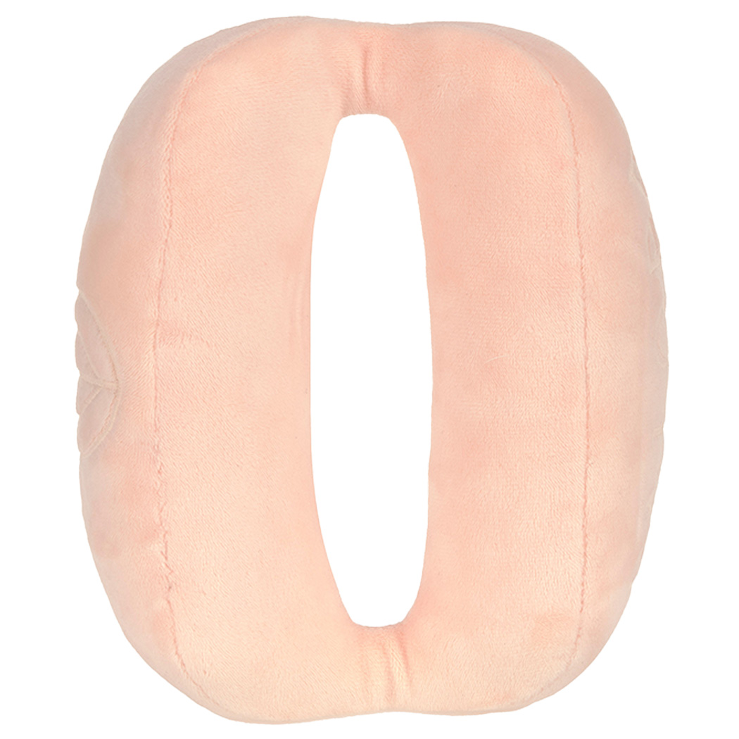 Nackenkissen, Reisekissen, U-Form, Plüsch, Rosa