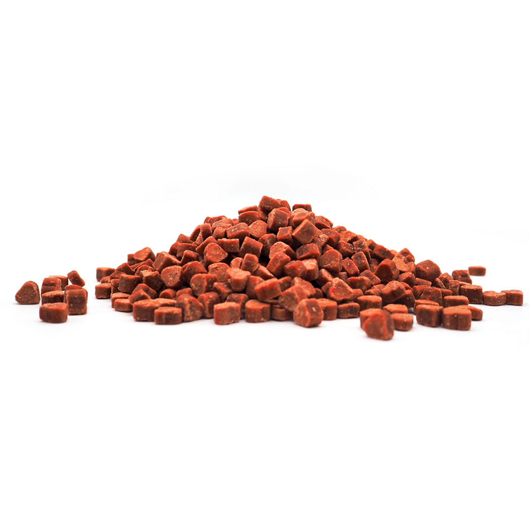 Kroketten, Trockenfutter, Hunde/Futter, kleine Würfel, rotbraun