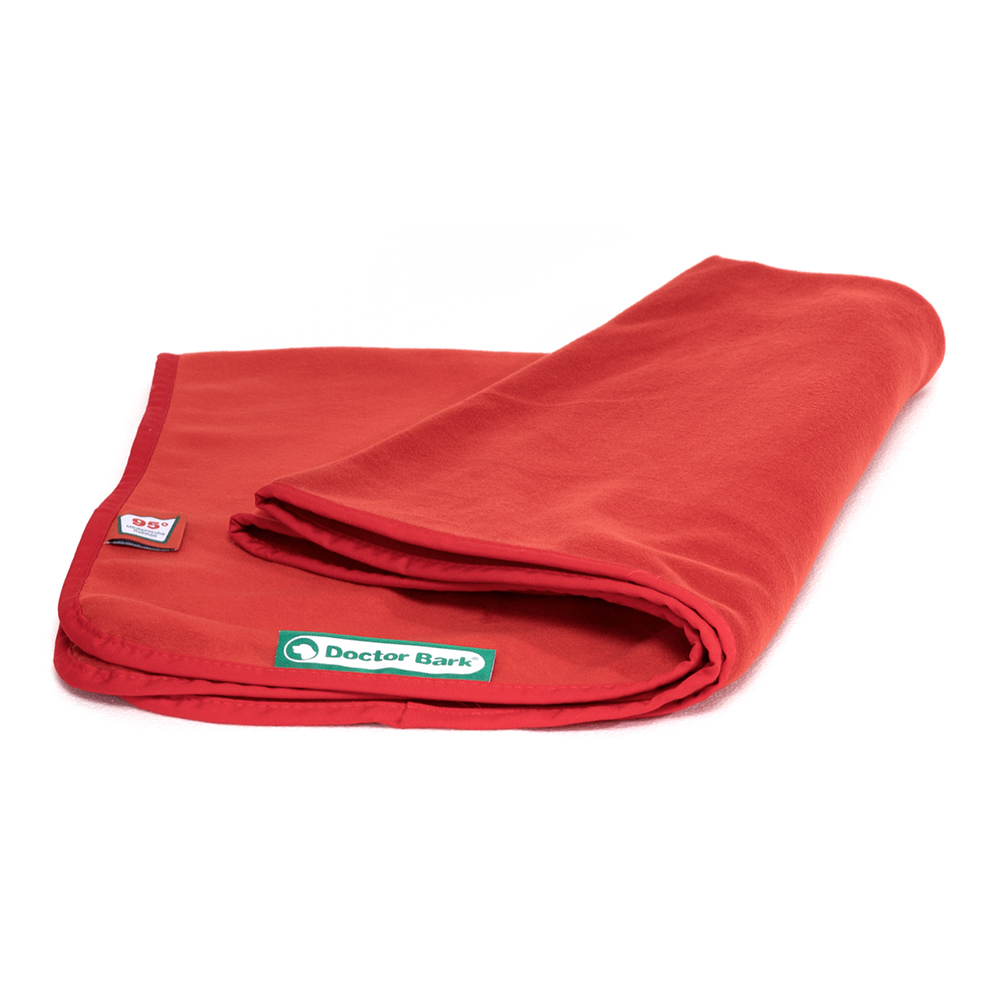 Doctor Bark Kuscheldecke Fleece L 120x90 - tomatenrot