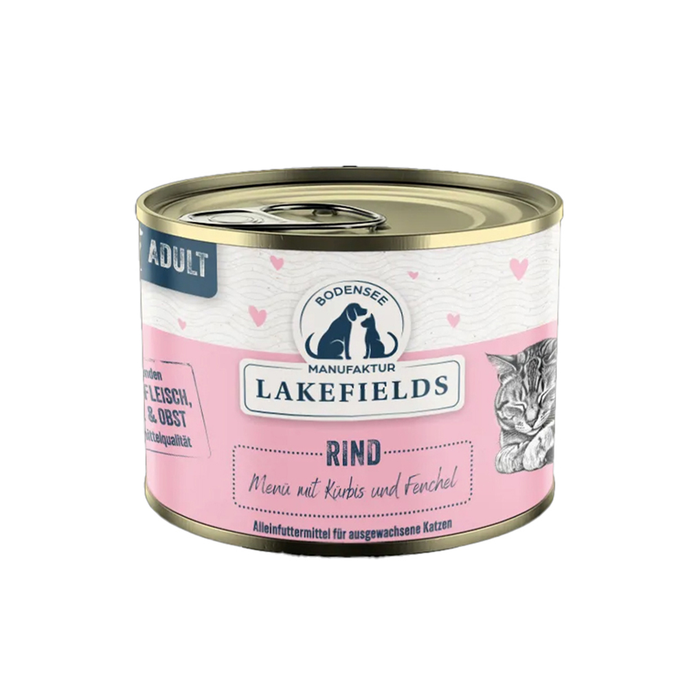 Dosenfutter, Katzenfutter, Rind, mit Kürbis, Fleischmenü