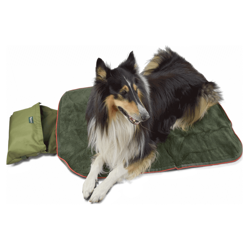Hundedecke, Hundematte, Samtig, Grün, Tierbedarf