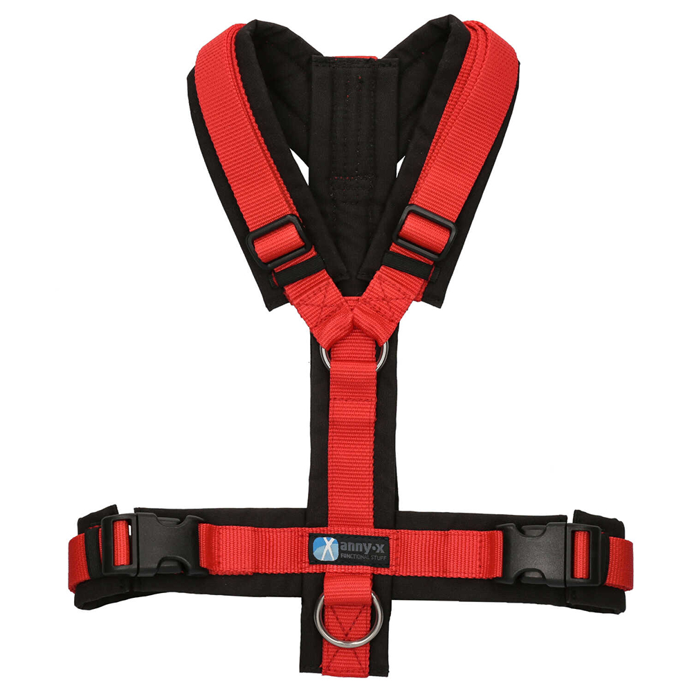 anny-x Brustgeschirr Fun schwarz rot - M