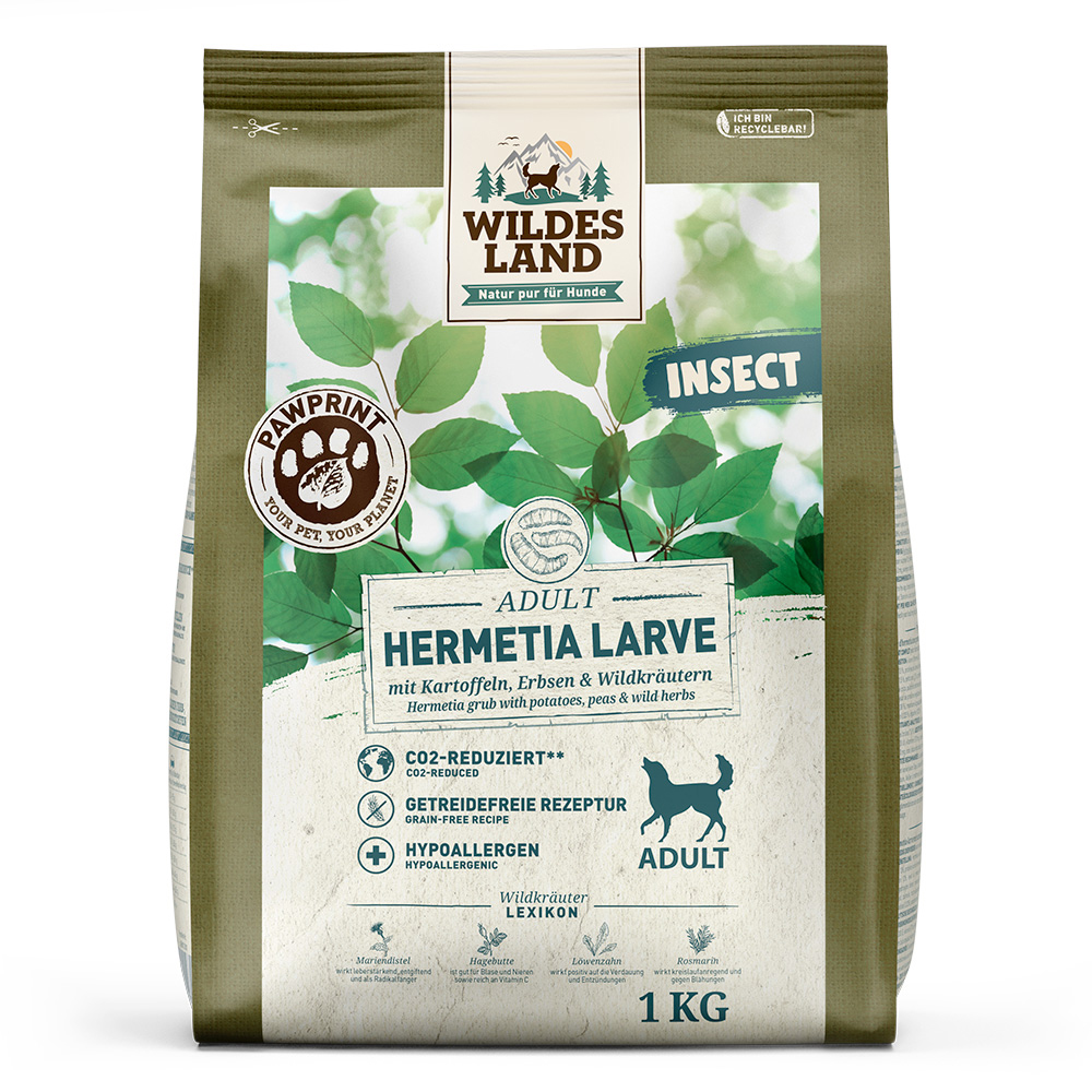 Wildes Land PawPrint Insect Adult Hermetia Larve 1kg