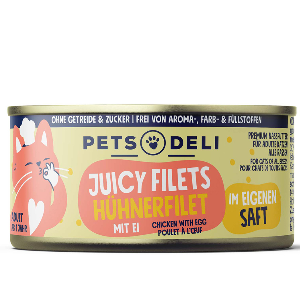 Hundefutter?, Katzenfutter?, Dosenfutter, Huhn, Ei