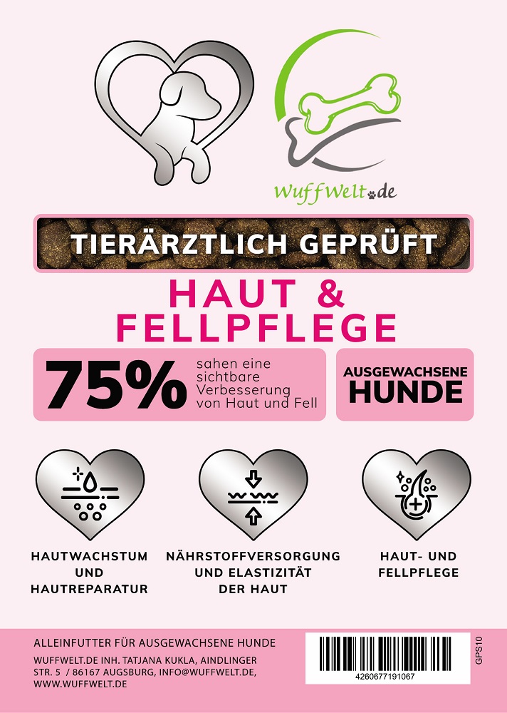Hund, Hautpflege, Nahrungsergänzung, Fellpflege, Tierarzt geprüft