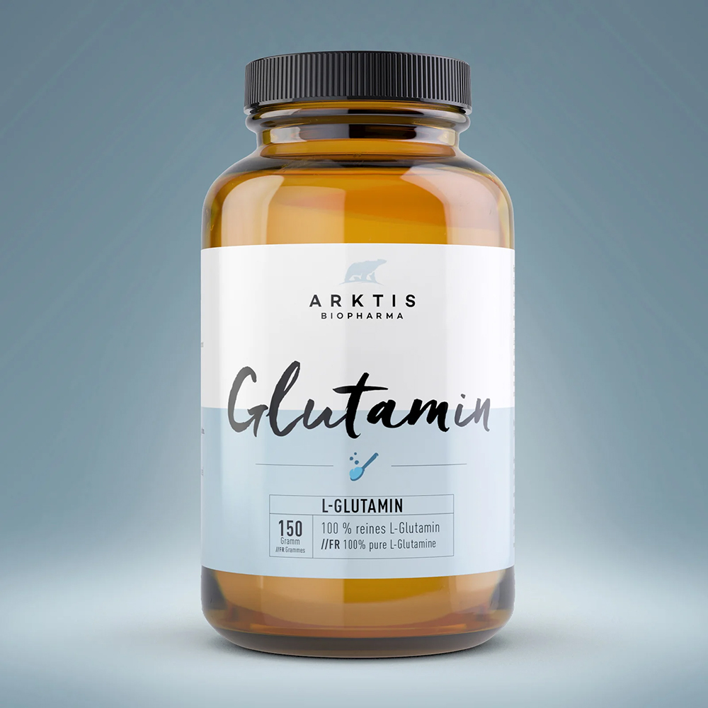 Glutamin, L-Glutamin, Biopharma, Supplement, Flasche