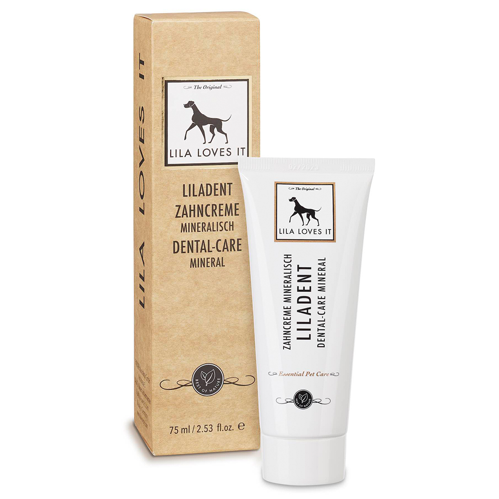 LILA LOVES IT LILADENT Zahncreme – mineralisch 75ml Flasche, Rasierwasser, Lotion, Hund, Haustier