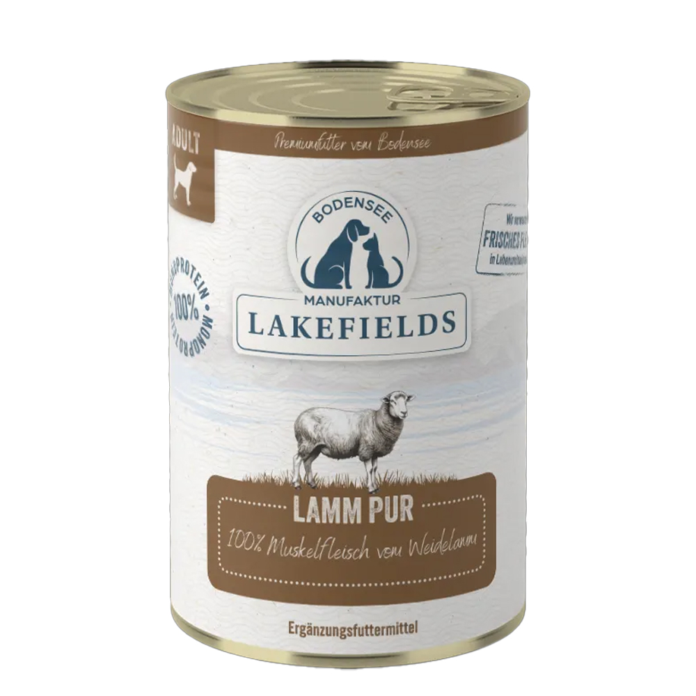 Hundetopf, Nassfutter, Lamm, 100% Muskelfleisch, Bodensee Manufaktur