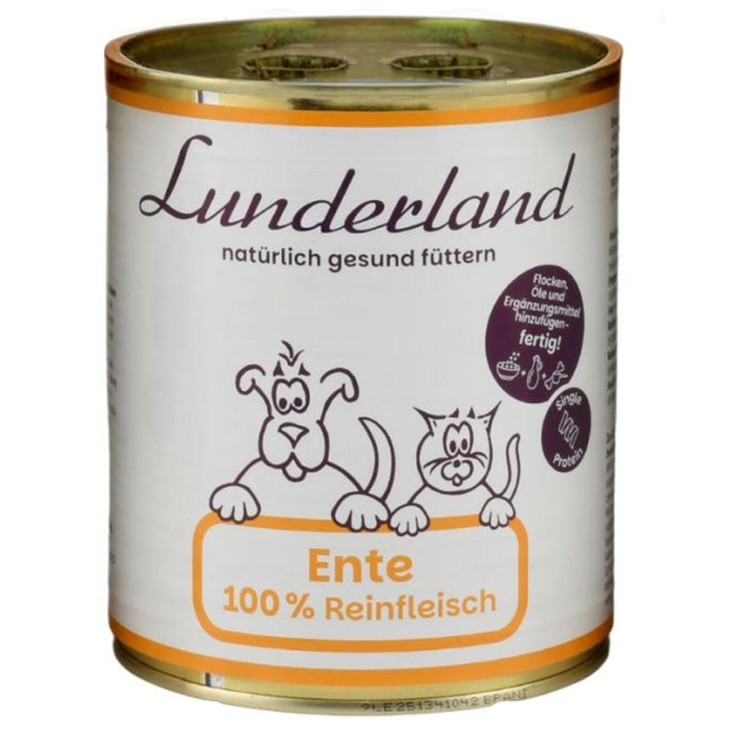 Hunde/Futter, Dosenfutter, Ente, 100% Reinfleisch, Naturally healthy feeding