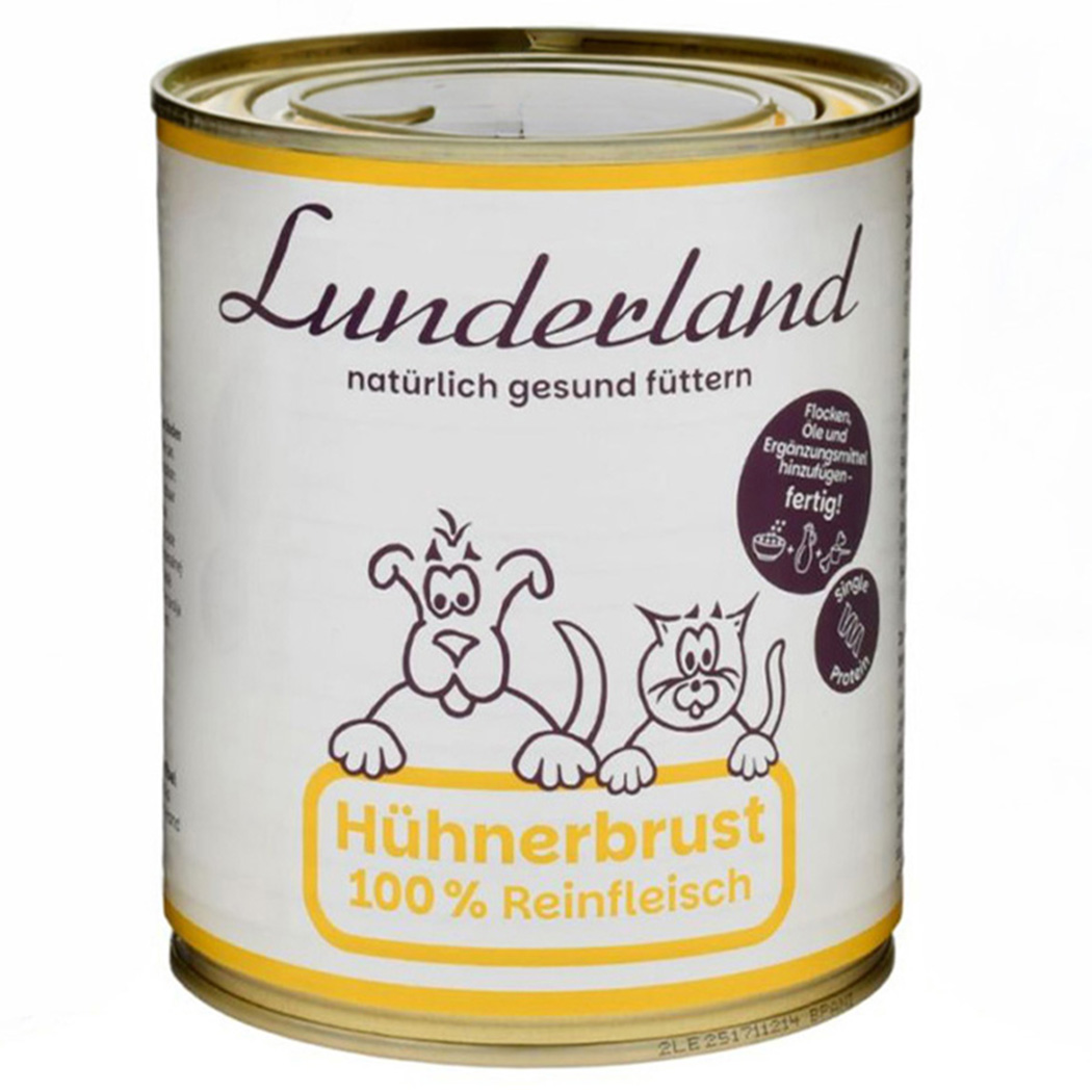 Dosenfutter, Hühnerbrust, 100% Reinfleisch, Nassfutter, Tiernahrung