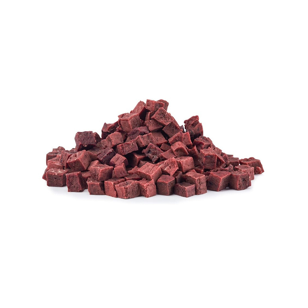 Rote Würfel, Fleischwürfel, Kleinwürfel, Snackwürfel, Pferdefleisch?