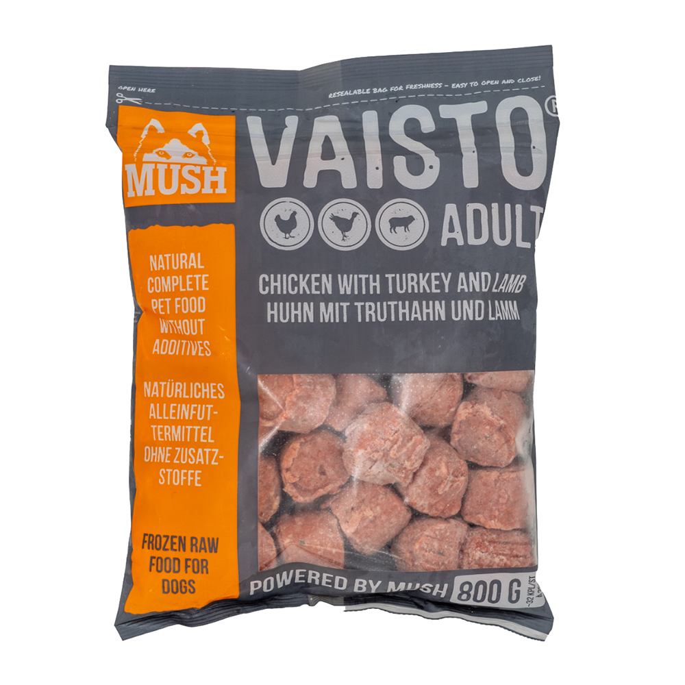 MUSH Vaisto grau - Pute-Huhn-Lamm - 800g