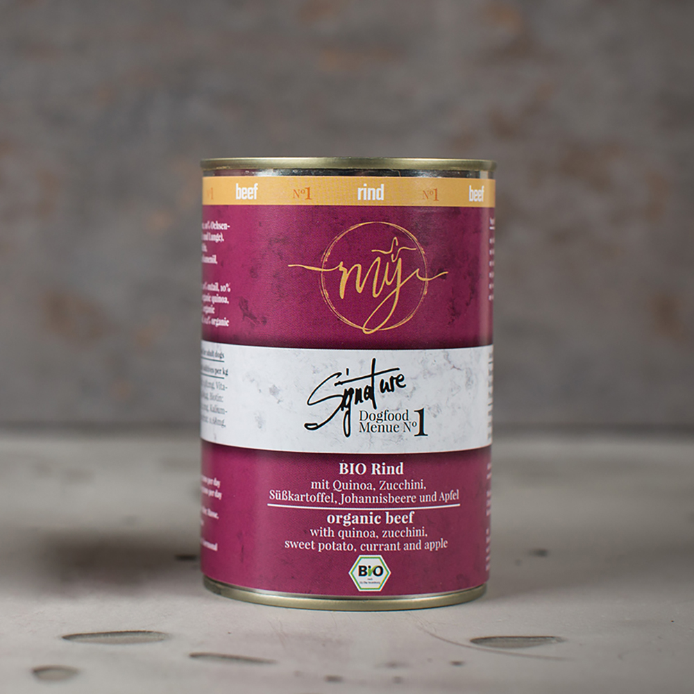 Dosenfutter, Rind, Bio, Beef, Manufaktur-Label
