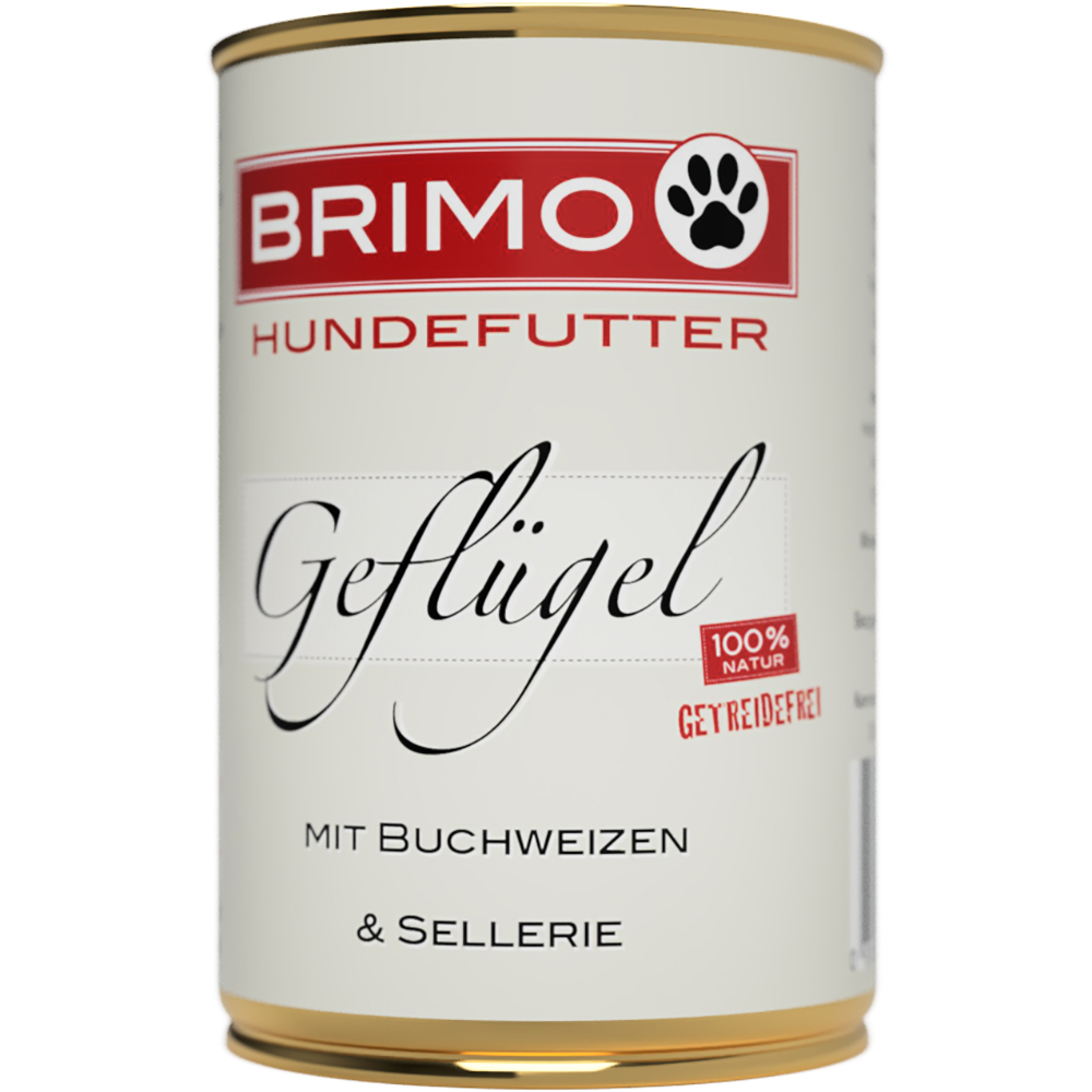 Brimo Geflügel mit Buchweizen - 200g, 400g oder 800g Zinn, Kann, Aluminium